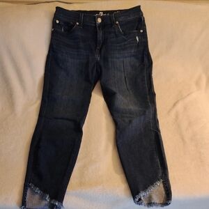 7 For All Mankind Gwenevere Ankle Cropped Jeans Women's Size 27